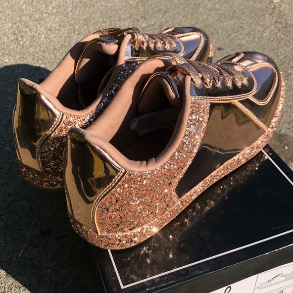 Rose Gold Glam Sneakers 👟 - Picture 3 of 6